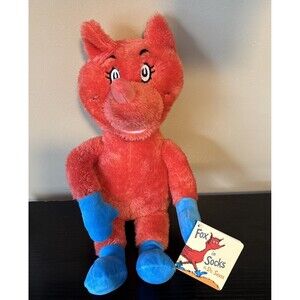 Kohl's Cares Dr. Seuss Fox In Socks NWT 15" Orange Fox Stuffed Animal Toy Plush